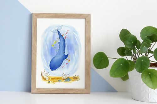A Whale Called Wilbur Art Print